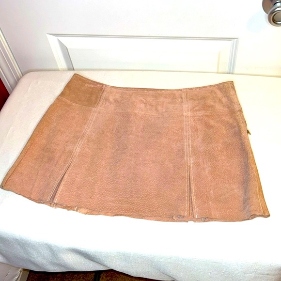 Wilson’s Leather Motorcycle Jacket Halter Top and Skirt Set Dusty Rose Y2K 2004 - Picture 14 of 16